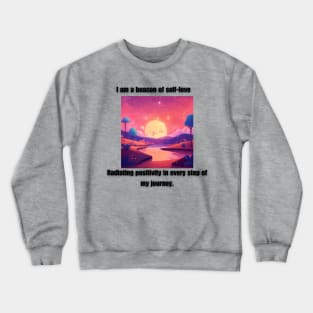 I am a beacon of self-love, radiating positivity in every step of my journey Crewneck Sweatshirt